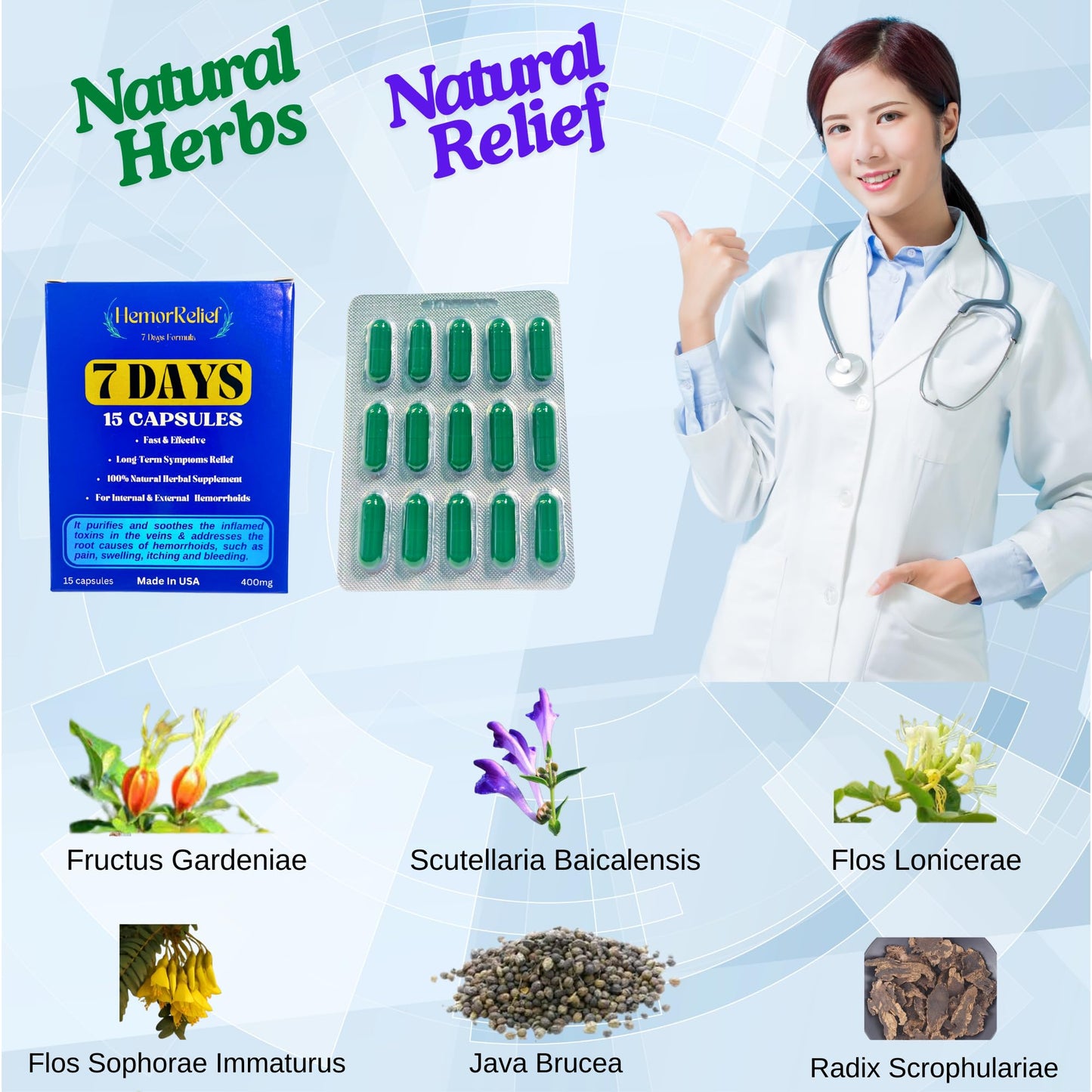 7Days Hemorrhoid Detox Formula, Works to Address The Root Causes of Hemorrhoids Provide Fast & Long-Lasting Relief - Maple Wellness Supplements
