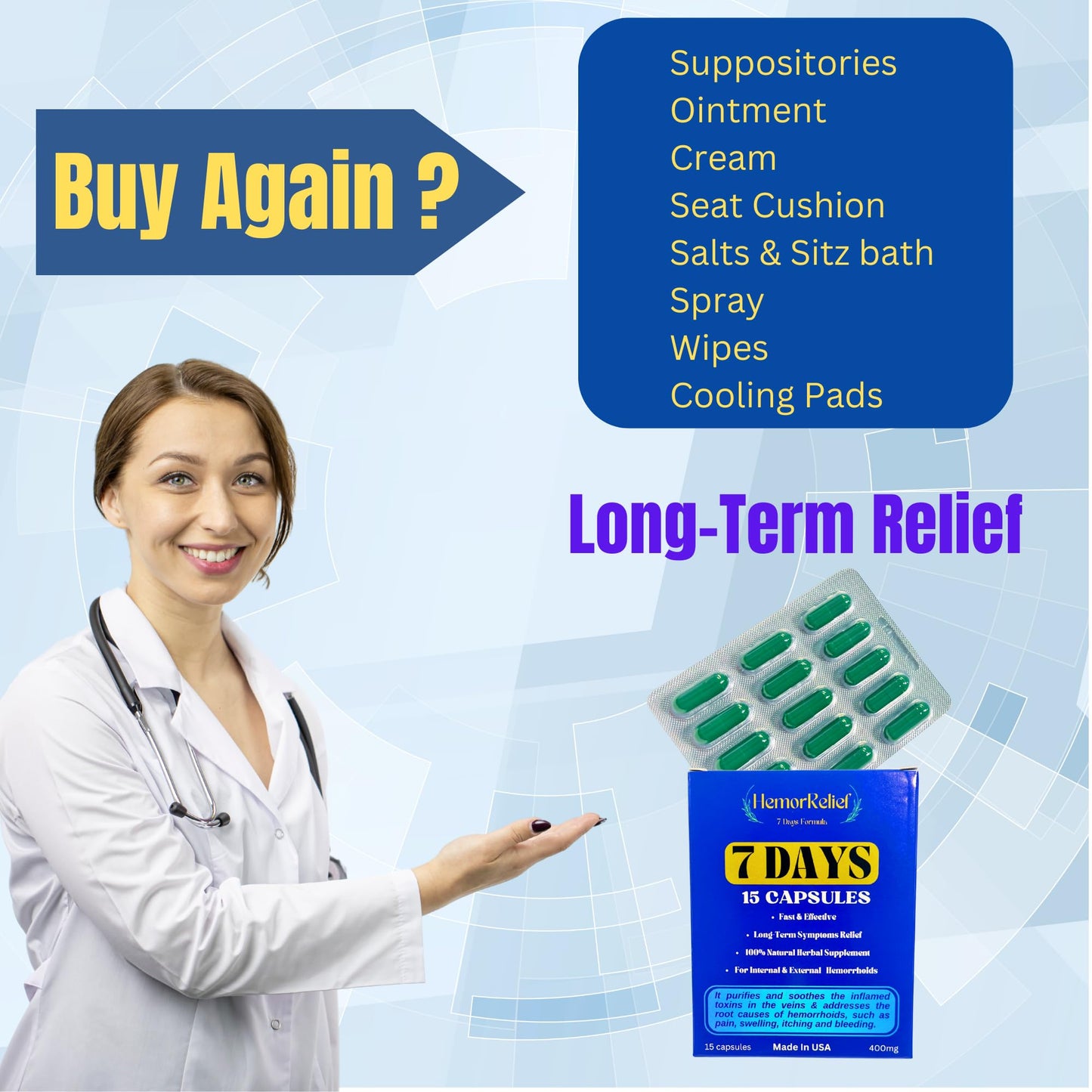 7Days Hemorrhoid Detox Formula, Works to Address The Root Causes of Hemorrhoids Provide Fast & Long-Lasting Relief - Maple Wellness Supplements