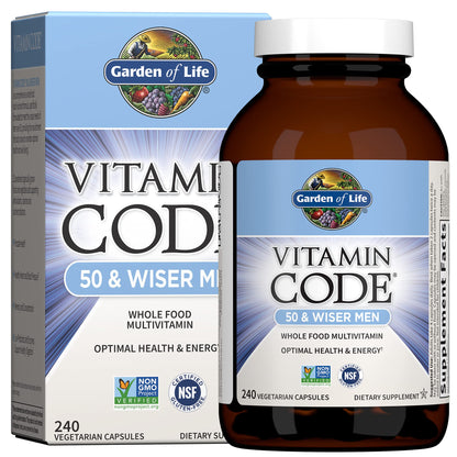 Garden of Life Multivitamin for Men - Vitamin Code 50 & Wiser Men's Raw Whole Food Vitamin Supplement with Probiotics Garden of LifeBuy Supplements Australia