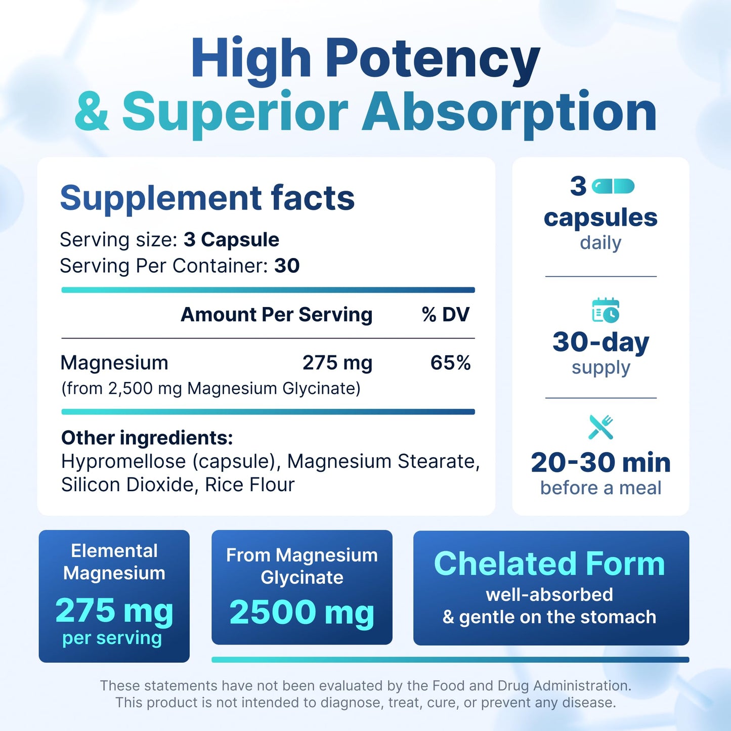 Magnesium for Sleep & Recovery – High Potency 2500mg Magnesium Glycinate for Men & Women, Chelated for High Absorption, Supports Deep Rest, Nerve & Muscle Recovery, Made in USA, 1 Month Supply PHYTOCHOICEBuy Supplements Australia