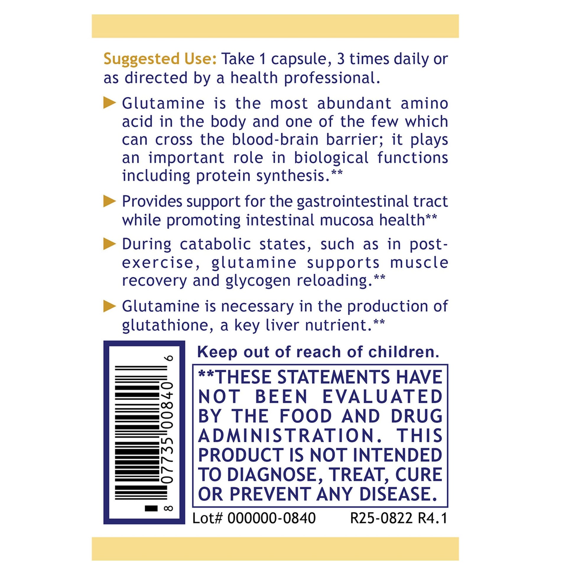 Premier Glutamine by Premier Research Labs --100 caps Premier Research LabsBuy Supplements Australia