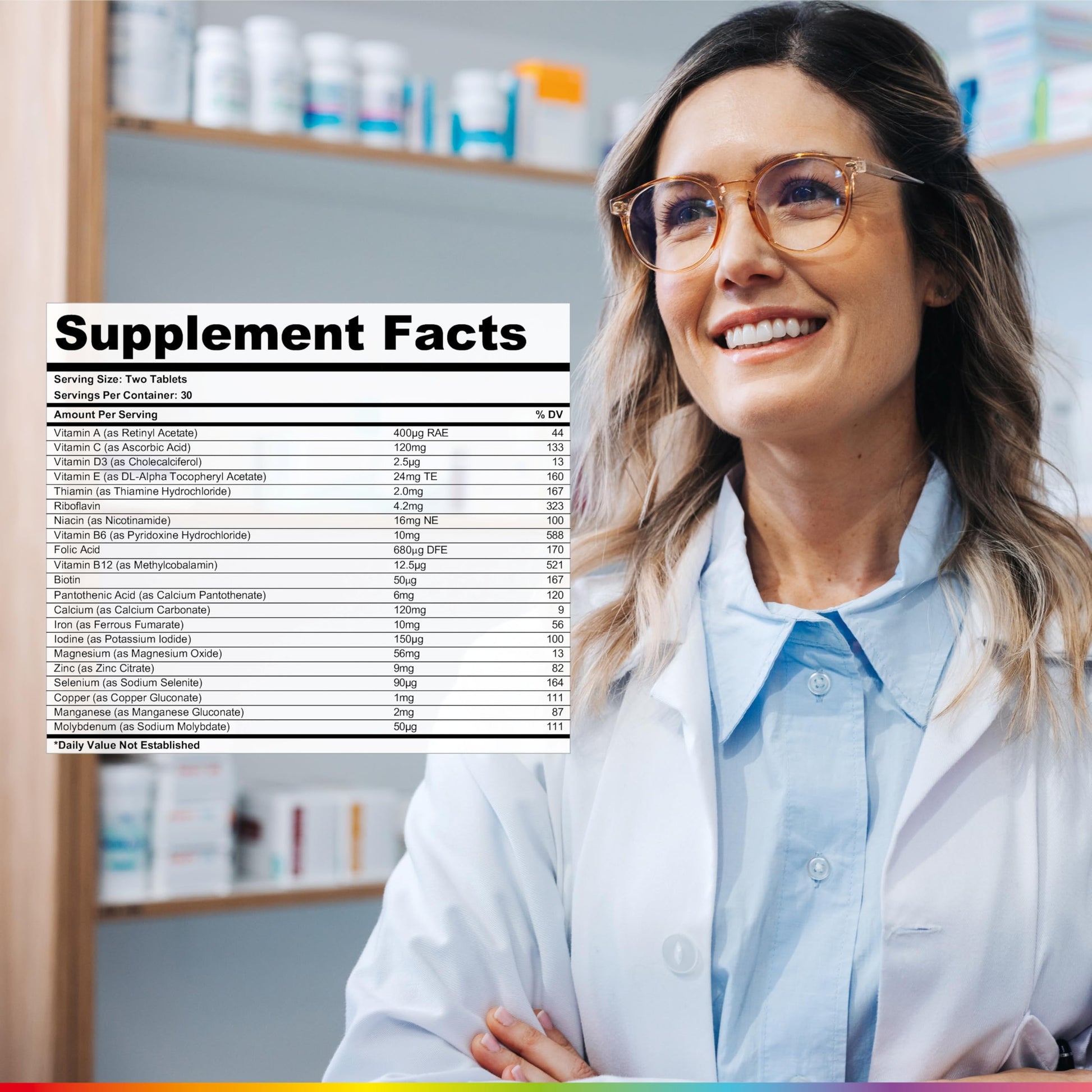 Health & Her Multivitamin Supplement for Women Taking Birth Control - Nutrition Support - 1 Month Supply, 60 Tablets - Vegan & Gluten Free Health and HerBuy Supplements Australia