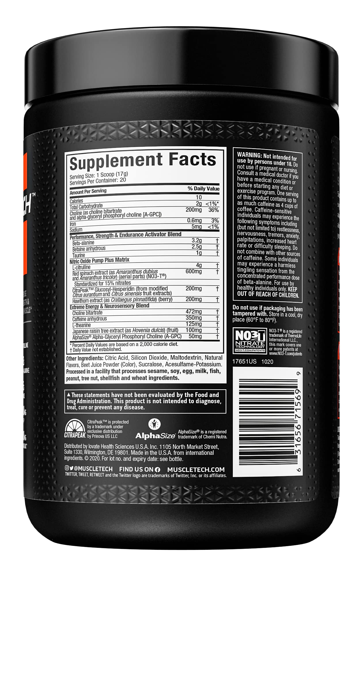 Pre Workout Powder MuscleTech Shatter Pre-Workout PreWorkout Powder MuscleTechBuy Supplements Australia