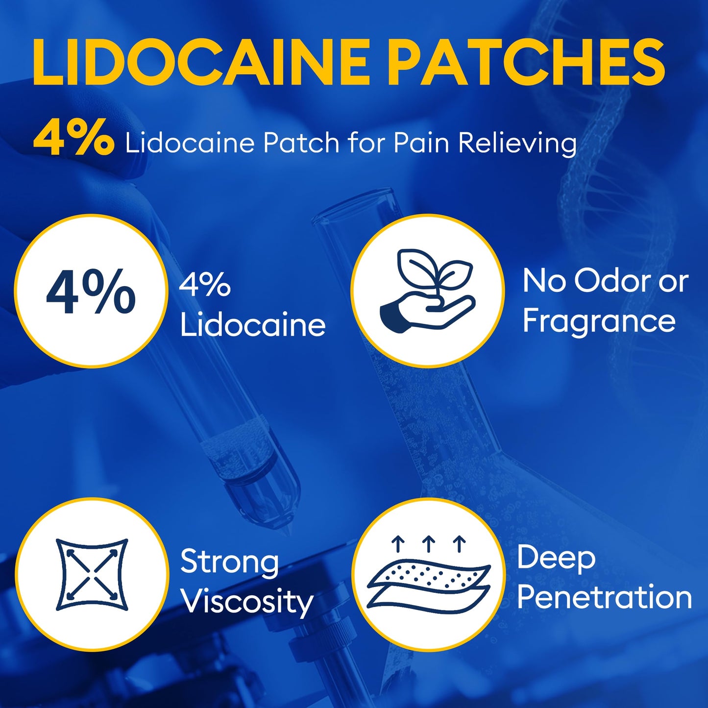 SZLGANG 4% Lidocaine Pain Relief Patches - (Large, 30, Count) Maximum Strength Relief for Back, Neck, Shoulder, Joint & Muscle Pain, 3.9”x 5.5”-03CCD SZLGANGBuy Supplements Australia