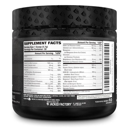 Jacked Factory Vita XT Performance Vitamin Powder - Daily Multivitamin Powder for Men with KSM-66 Ashwagandha, Prebiotic Fiber Jacked Factory
