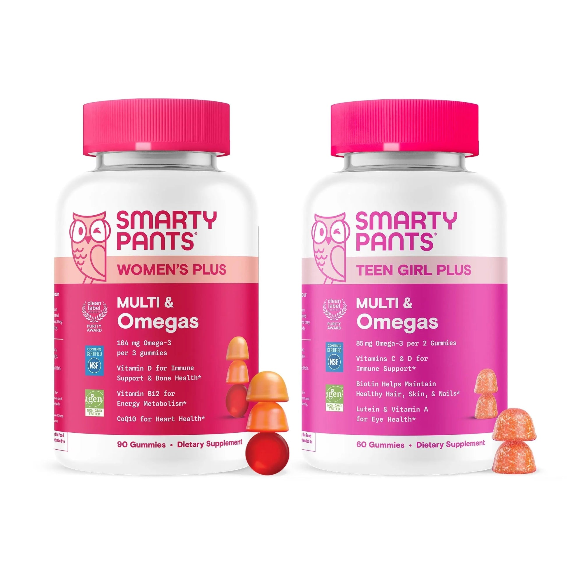 SmartyPants Mother & Daughter Daily Nutrition Bundle: Women’s + Teen Girl Multivitamin Gummies with Omega-3, Biotin, Vitamins D3, B12, A SmartyPantsBuy Supplements Australia