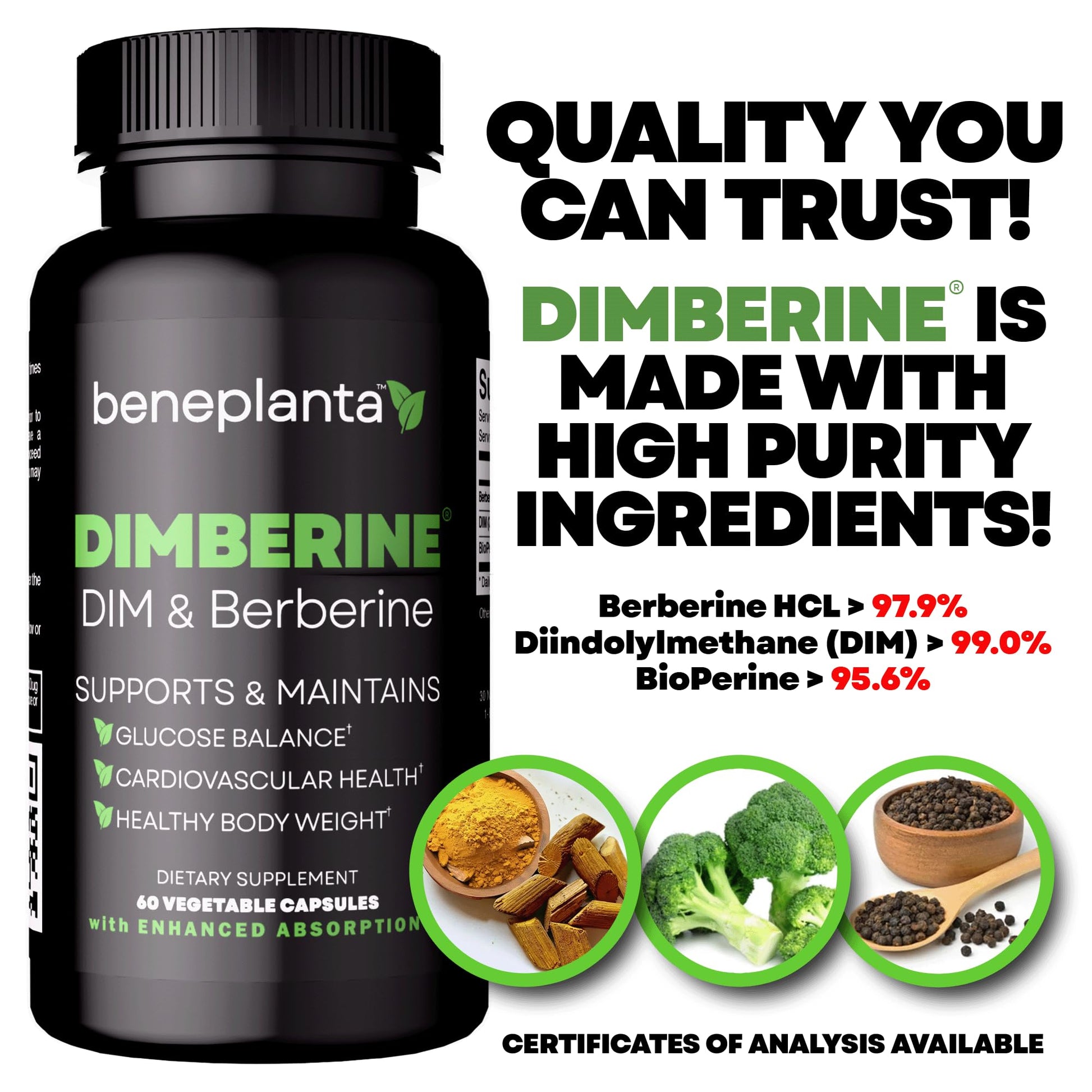Dimberine - DIM & Berberine, High Purity Enhanced Absorption Formula - 60 Capsules DimberineBuy Supplements Australia
