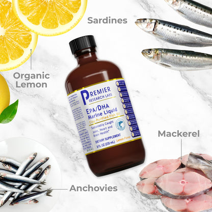 Premier Research Labs EPA/DHA Marine Liquid - Omega 3 Fish Oil Liquid, Omega 3 Liquid Fish Oil Supplement for Adults, Joint, Heart, & Brain Health Support - 8 Fl Oz Bottle Premier Research LabsBuy Supplements Australia