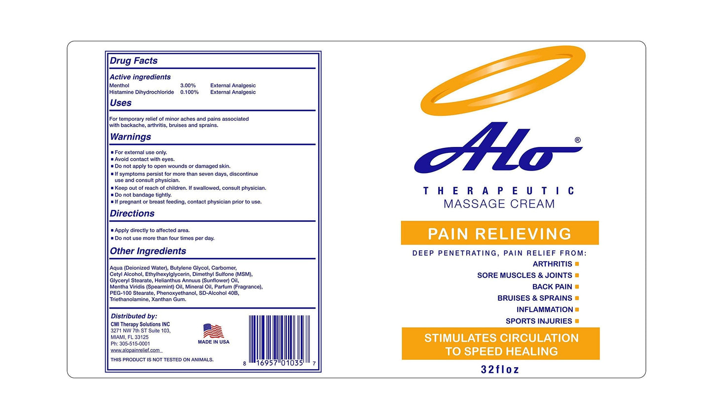 ALO Pain Relief Cream Therapy(32 oz with Pump) for Arthritis, Back Pain, Sciatica, Plantar Fasciitis, Tennis Elbow, Sore Muscles & Joints Inflammation - Working Out Aches, Acute Pain and Chronic Pain ALO Pain Relief CreamBuy Supplements Australia