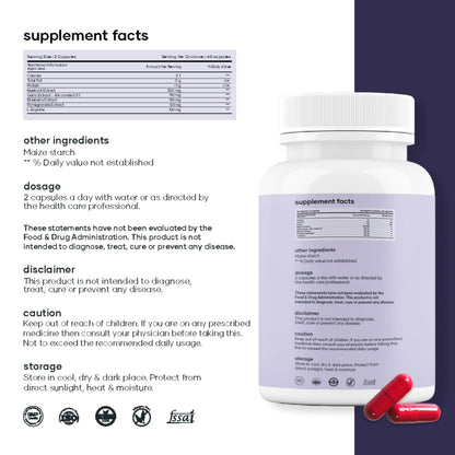 MarsbyGHC Natural Beetroot Capsules | with Garlic, Blueberry, Pomegranate & L-Arginine | Plant-Based Supplement | Pack of 1 mars by GHCBuy Supplements Australia