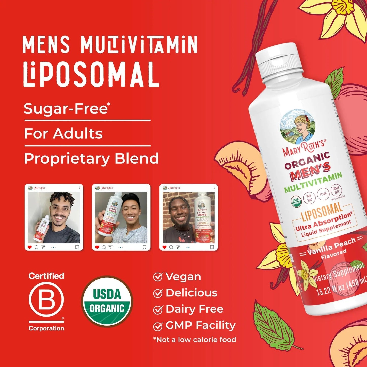 MaryRuth Organics Multivitamin for men | Sugar Free mens Multivitamin | Liquid Vitamins for men | Immune Support Supplement | MaryRuth OrganicsBuy Supplements Australia