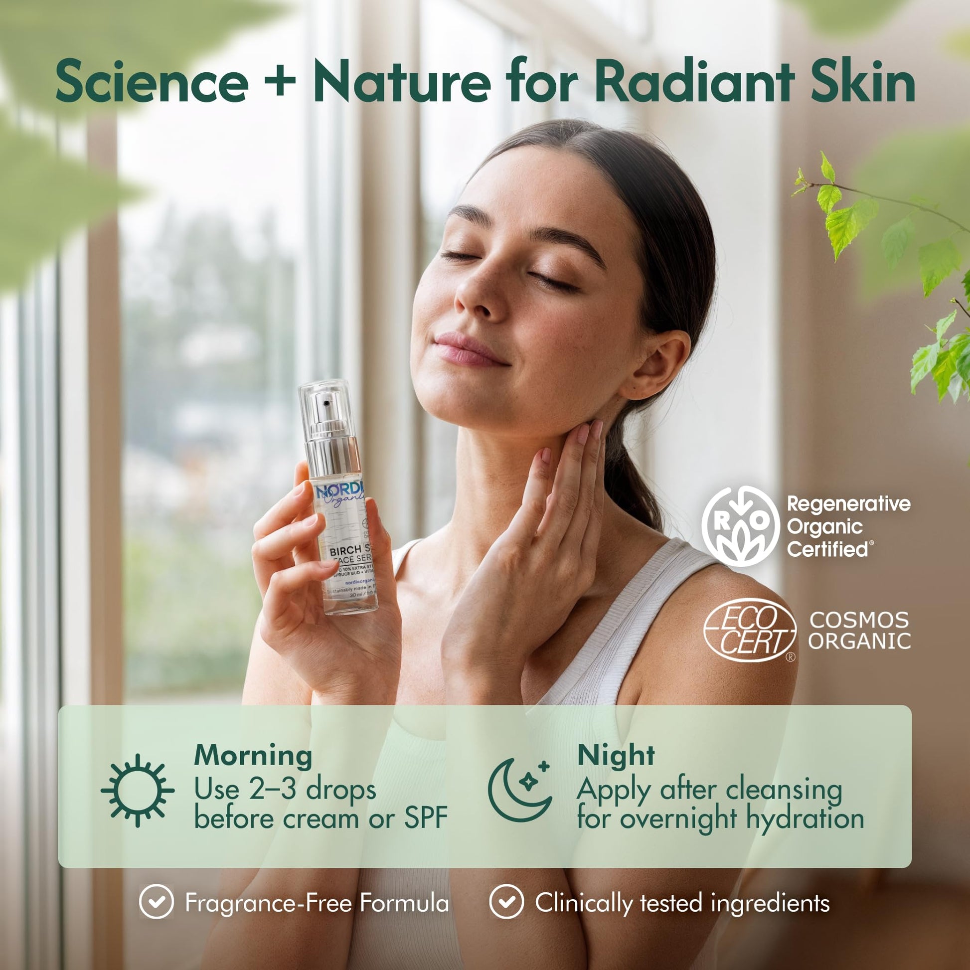 Nordic Organic Birch Sap Face Mist – COSMOS Certified Organic Formula with Hyaluronic Acid & Chaga Mushroom, Fragrance Free, Made in Finland 3.38 oz (100 ml), 1 Bottle Nordic OrganicBuy Supplements Australia