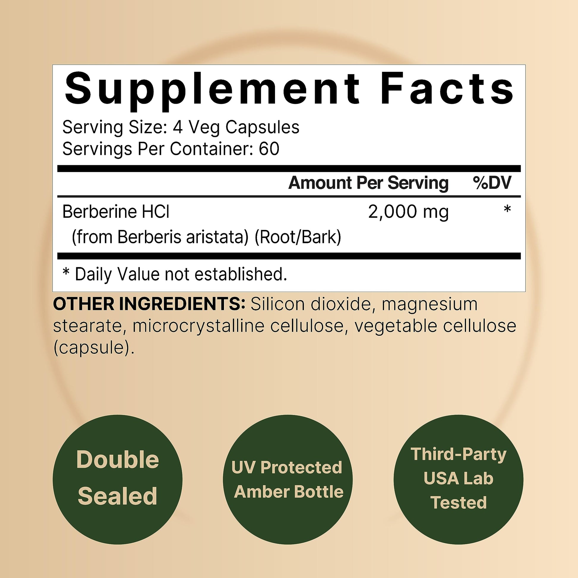 Berberine Supplement 500mg Per Capsule (2,000mg Per Serving) | 240 Veggie Capsules, 97% Pure Berberine HCL – Plant Based, Vegan, Non-GMO NatureBellBuy Supplements Australia