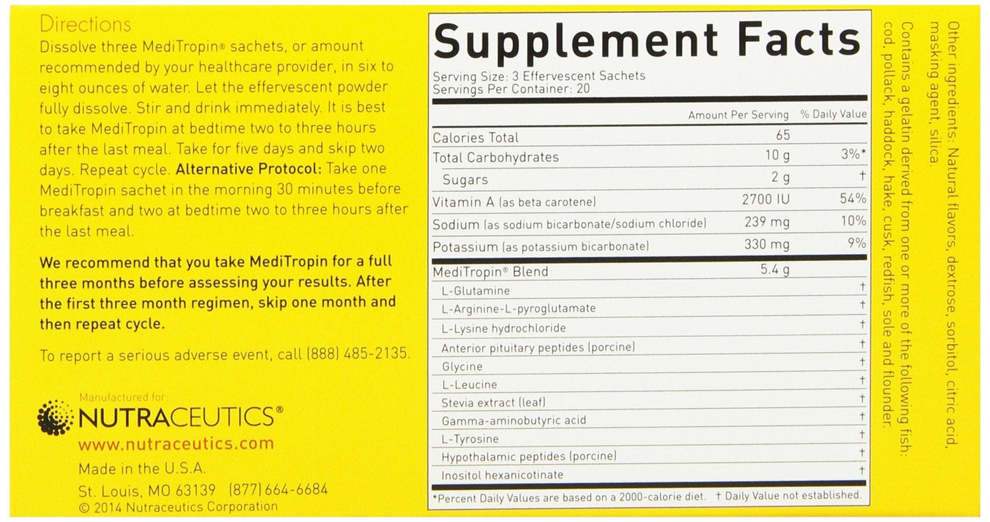 Nutraceutics Meditropin – Anti-Aging Amino Acid Supplement for Adults – Supports Natural Growth Hormone Production, Vitality & Recovery – 60 Sachets NutraceuticsBuy Supplements Australia