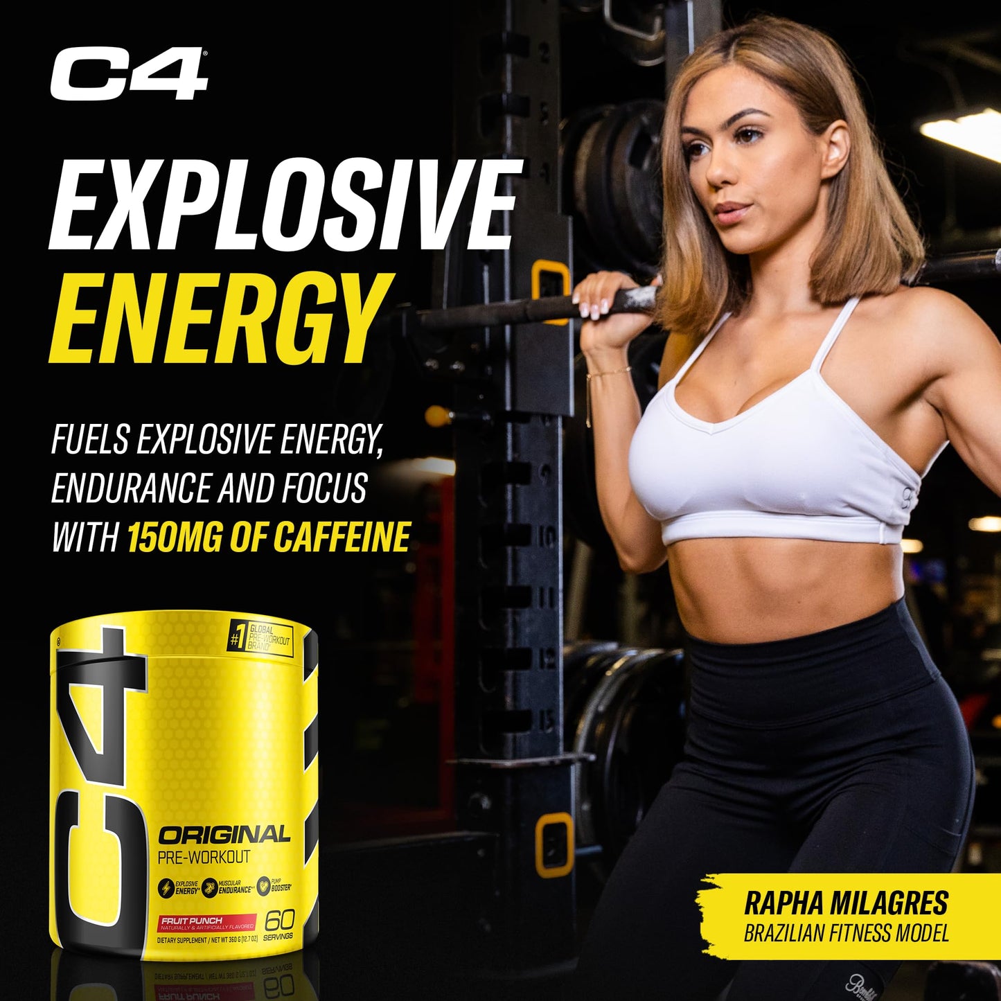 C4 Original Pre Workout Powder Fruit Punch - Vitamin C for Immune Support - Sugar Free CellucorBuy Supplements Australia