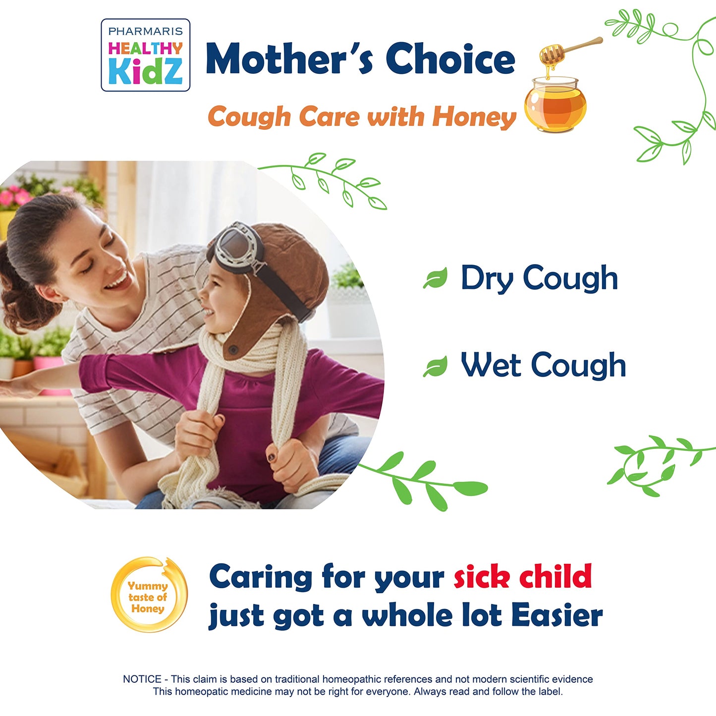 Mother’s Choice for Koff, for Dry and Wet Cough, Natural Cough Care for Kids with Honey, 125 ml PHARMARIS HEALTHY KIDZ MOTHER'S CHOICEBuy Supplements Australia