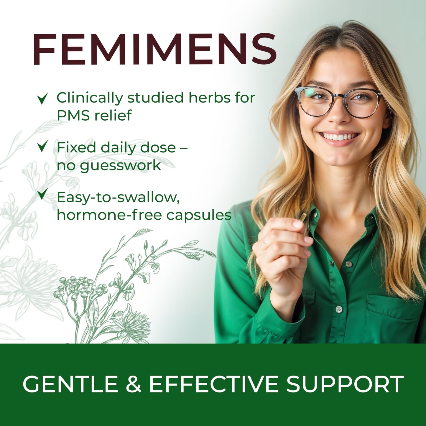 FEMIMENS – PMS Support Supplement for Women – PMS Relief for Women & Menstrual Cramp Relief – Hormonal Balance for Women – Chasteberry Vitex, Ashwagandha, Ginger, Fenugreek – 120 Vegan Capsules Ananta Medicare USABuy Supplements Australia