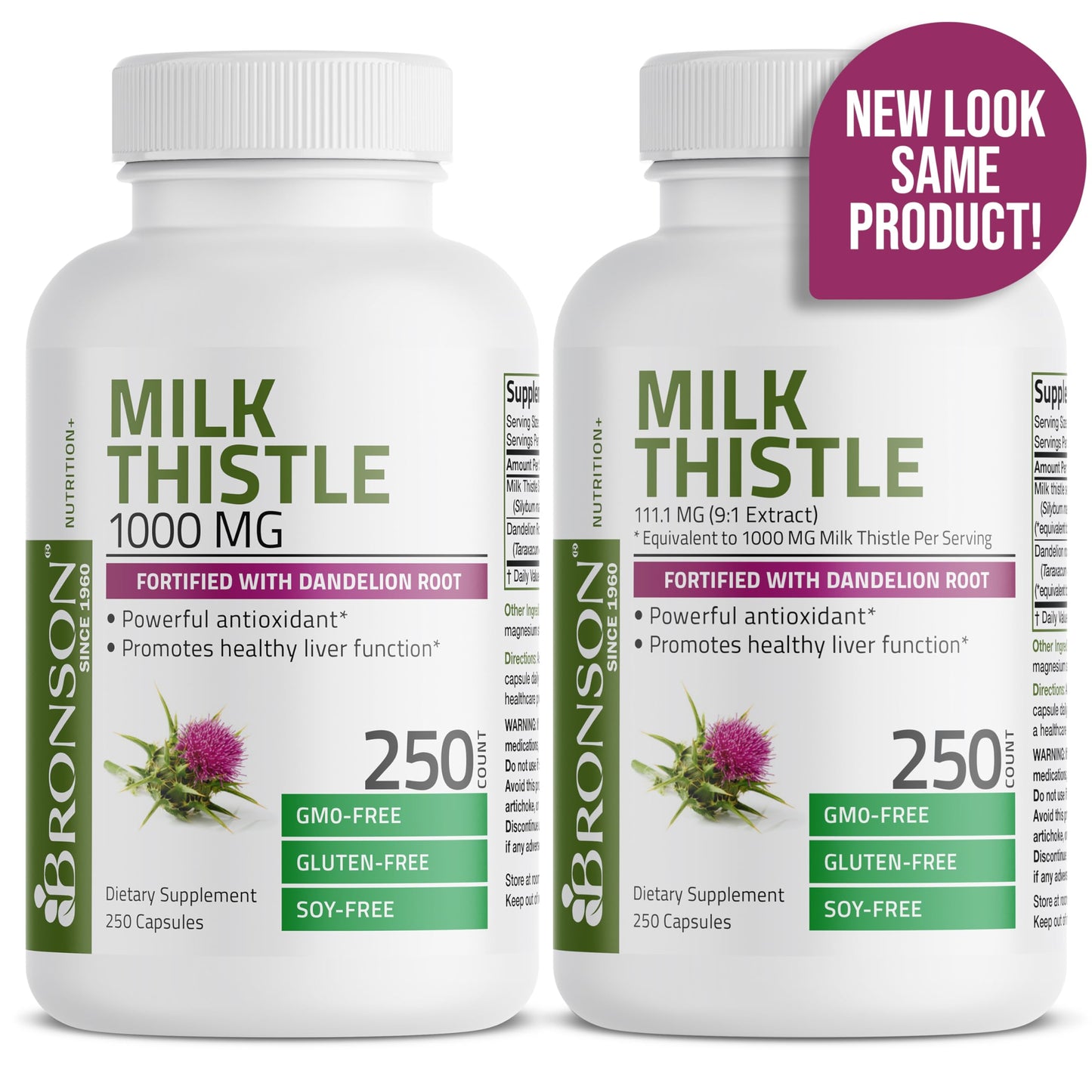 Bronson Milk Thistle Silymarin Marianum & Dandelion Root Liver Health Support BronsonBuy Supplements Australia