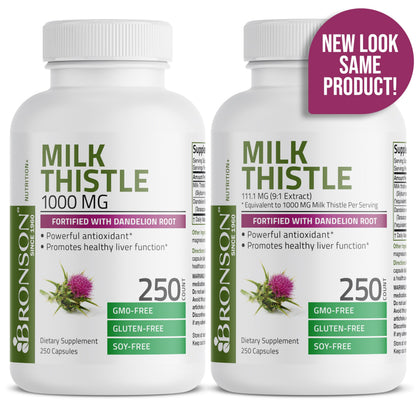Bronson Milk Thistle Silymarin Marianum & Dandelion Root Liver Health Support BronsonBuy Supplements Australia