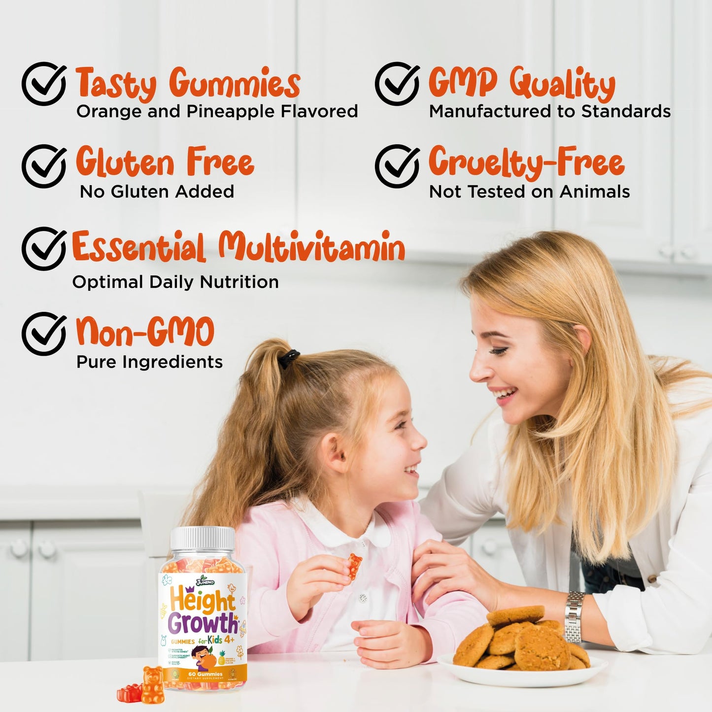 Juneno Height Growth Vitamins Supplement Gummies - Grow Taller for Teens Kids Boys Girls - Natural Height Increaser Maximizer Multivitamin JunenoBuy Supplements Australia
