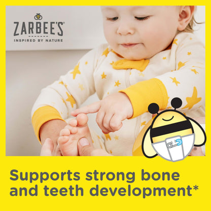Zarbee's Vitamin D Drops for Infants, 400IU (10mcg) Baby & Toddler Liquid Supplement, Newborn & Up, Dropper Syringe Included, 0.47 Fl Oz
