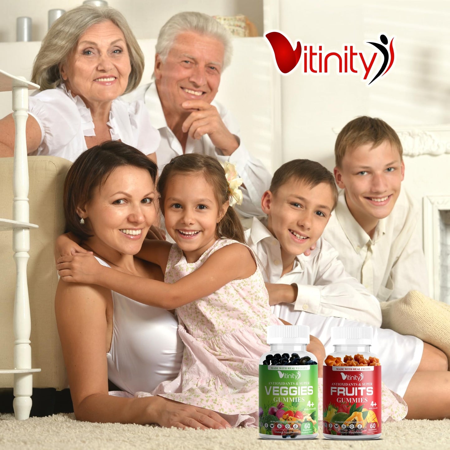 VITINITY Made with Real Fruit-Real Veggie Gummies-Superfood Vegetable Vitamin Sup VITINITYBuy Supplements Australia