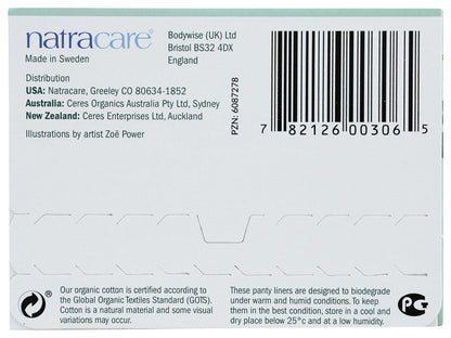 Natracare Natural Organic Curved Panty Liners, with Certified Organic Cotton, Ecologically Certified NATRACAREBuy Supplements Australia