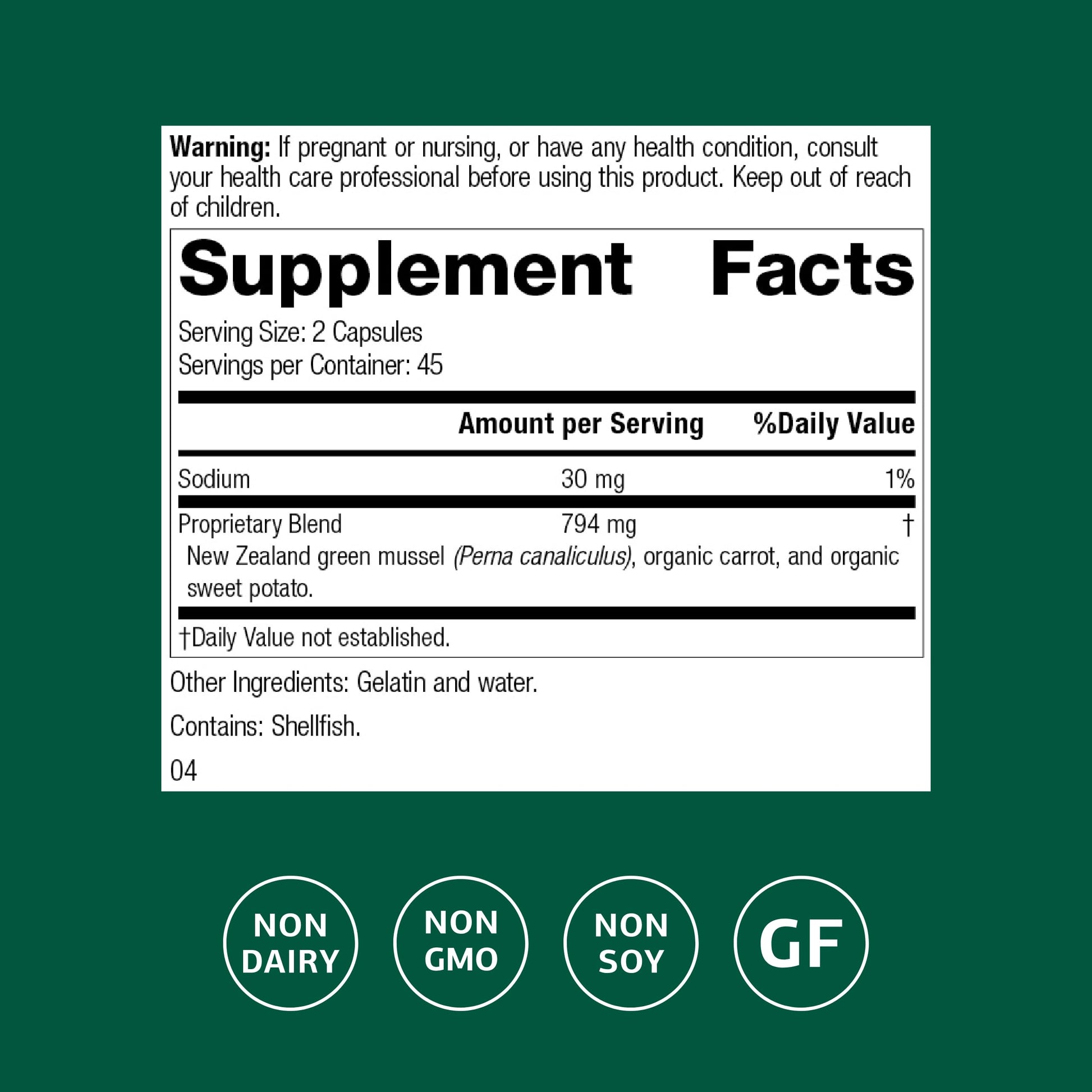 Standard Process Nutrimere - Supports Joint Health - Joint Supplement with Perna Canaliculus & New Zealand Green Mussel - Gluten-Free, Non-Soy & Non-Dairy - 90 Capsules Standard Process Inc.Buy Supplements Australia
