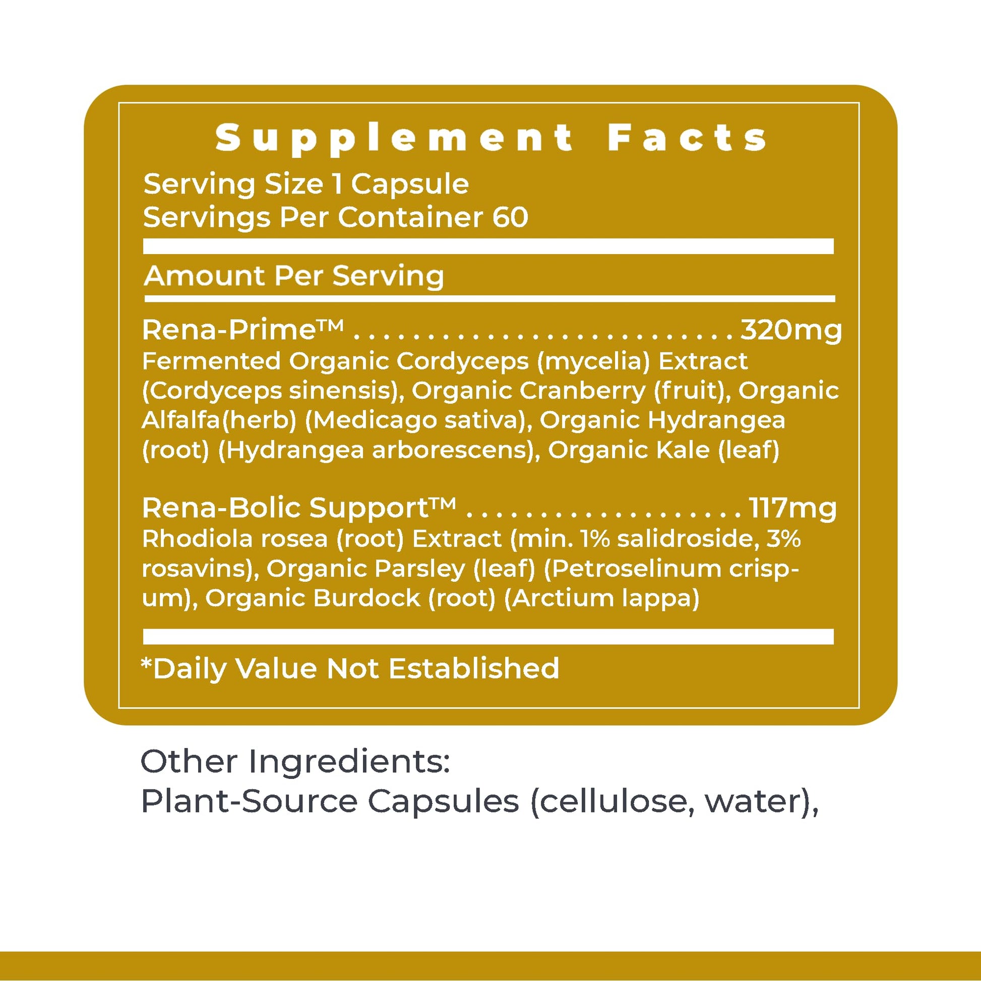 Premier Research Labs RenaVen - Premier Kidney Support for Kidney Cleanse Detox and Repair | Improve Kidney Function and Urinary Support with Fermented Cordyceps - 60 Plant-Source Capsules Premier Research LabsBuy Supplements Australia