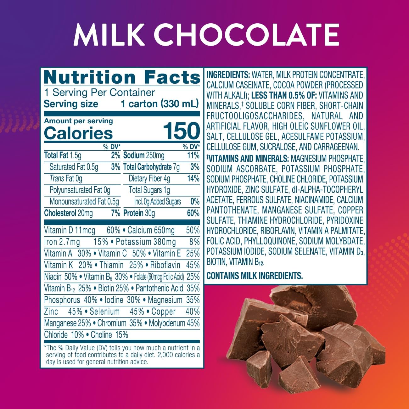 PROTALITY Milk Chocolate Nutrition Shake | 30g Protein, 1g Sugar | Nutrition Support During ProtalityBuy Supplements Australia