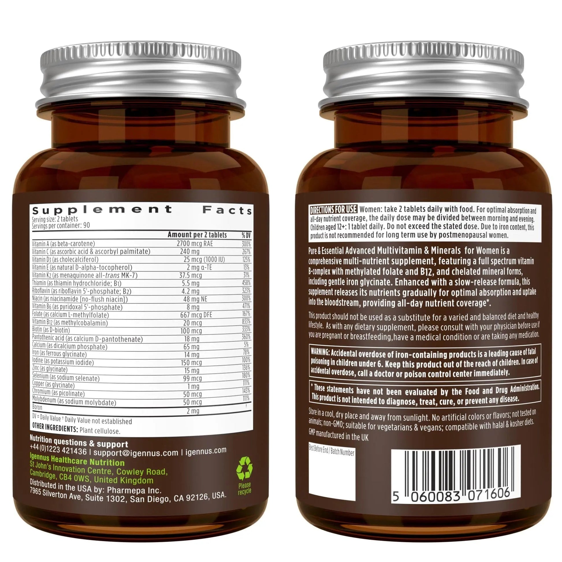 Multivitamin & Minerals for Women + High Absorption CoQ10 100mg 120 Softgels Energy Bundle, Sustained Release Advanced Multivitamin Igennus Healthcare NutritionBuy Supplements Australia