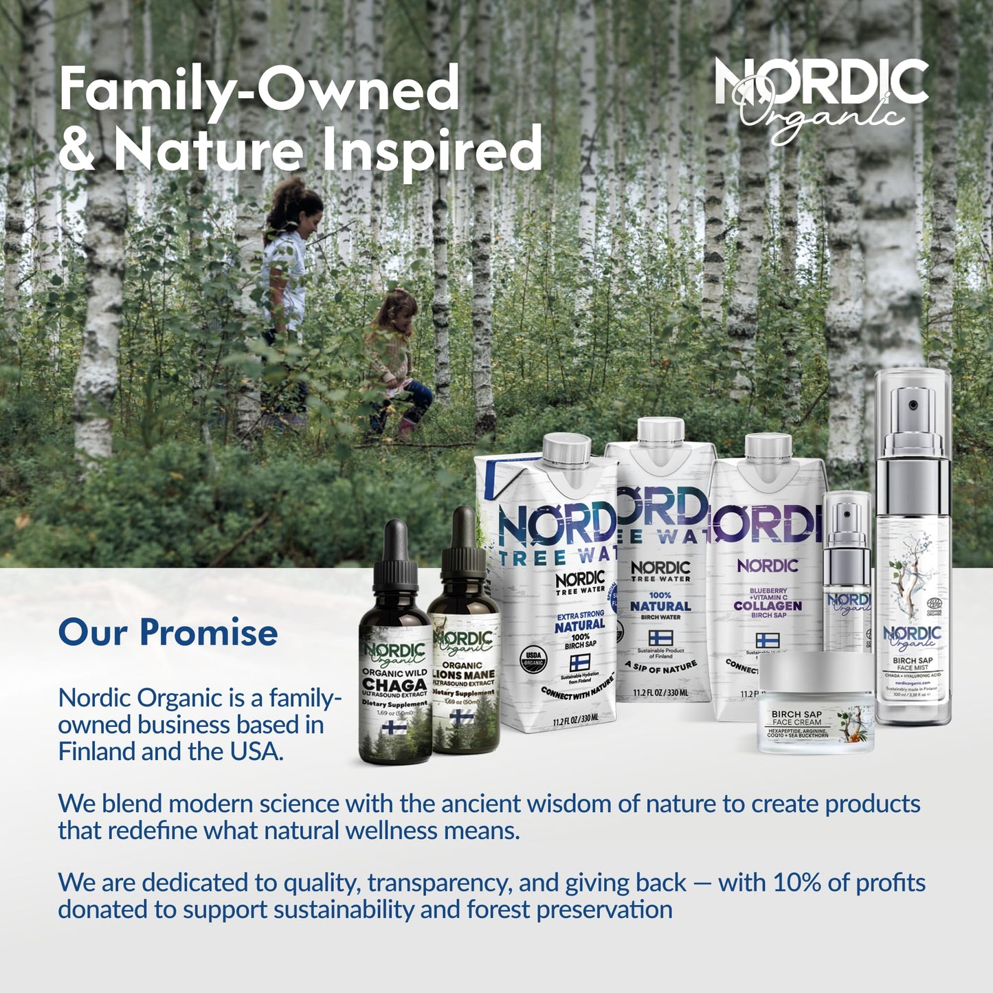 Nordic Liquid Collagen Peptide Drink, Organic Birch Sap, Wild blueberry + Vitamin C, Made in Finland - 10g Clinically Studied Grass Fed Collagen Peptides for Skin Hair Nails & Joint Support, with Silica, BPA-Free Beverage (12 Pack) Nordic Tree WaterBuy Supplements Australia
