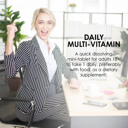 MASON NATURAL Mini Multi Vitamins, Vitamins A, C, D3, E, B1, B2, B3, B6, B12, Folate and Calcium for Overall Health, 1 Year Supply MASON NATURAL