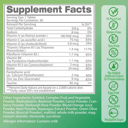 Pentavite HisFuel Multivitamin for Men, 20-in-1 Mens Vitamins with Natrual Fruits & Veggies, Vitamins & Minerals, Taurine, Boost Energy & Health Pentavite