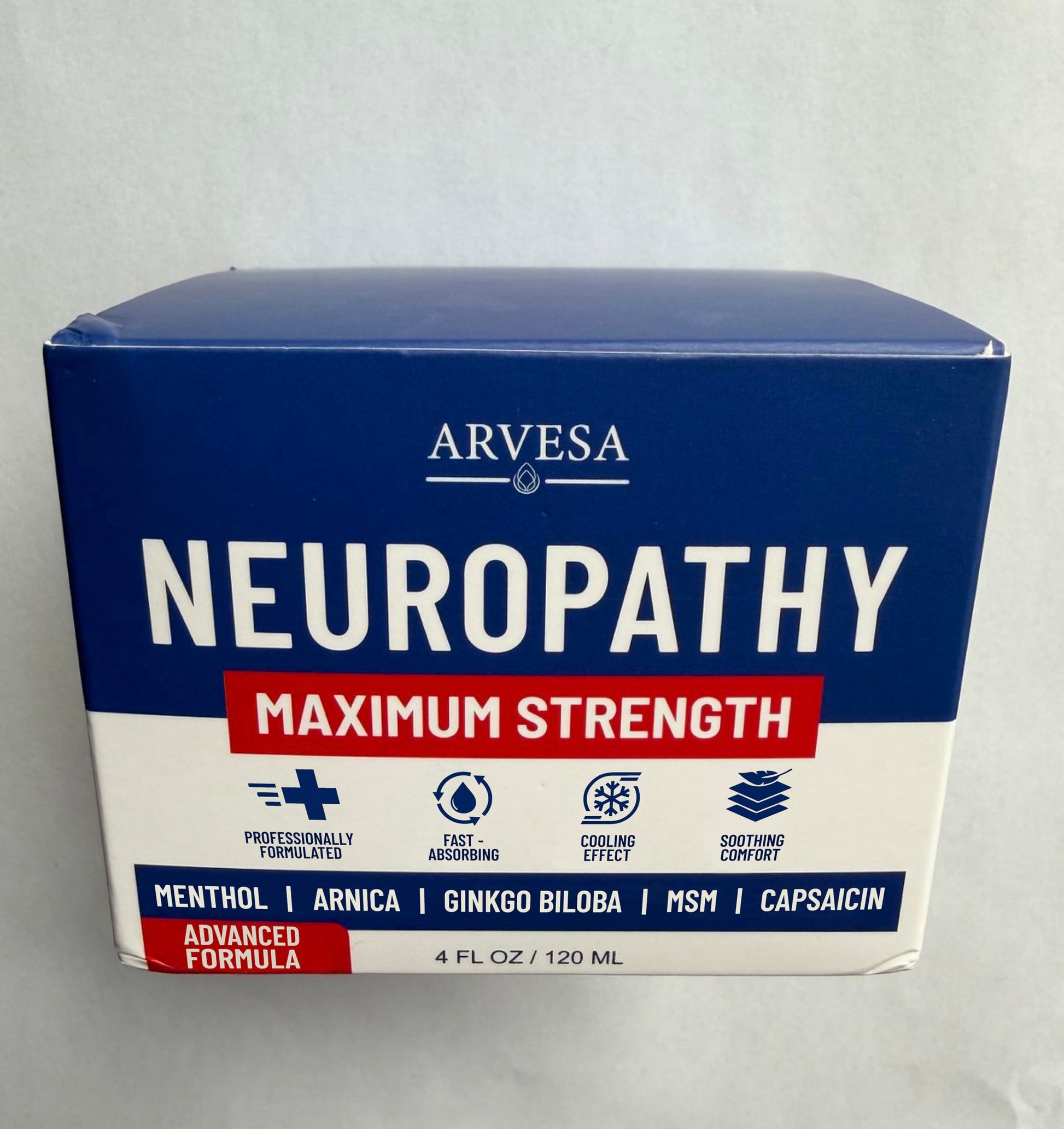 Neuropathy Cream - Maximum Strength - Arnica, MSM, Hemp Seed Oil, Ginkgo Biloba, Capsaicin - Non-Greasy with Cooling Effect - Value Pack - Natural Ingredients - Formulated in USA ArvesaBuy Supplements Australia