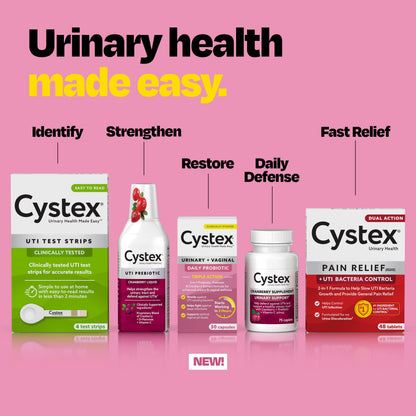 Cystex 3-in-1 Urinary Tract Probiotic for Women - Fast-Acting UTI & Yeast Infection Support with Prebiotics, Probiotics, & Cranberry - Supports Vaginal pH & Flora Balance - 30 Capsules CystexBuy Supplements Australia