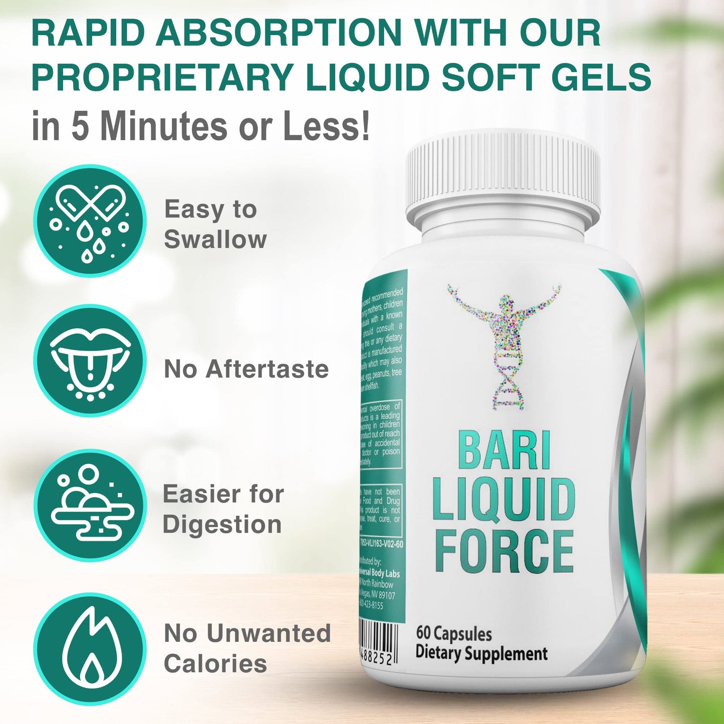 Gastric Bypass Vitamins with Iron Plus 42 Super Fruits & Vegetables for Post Bariatric Surgery Must Haves, Quick-Dissolve Gel Caps Universal Body LabsBuy Supplements Australia