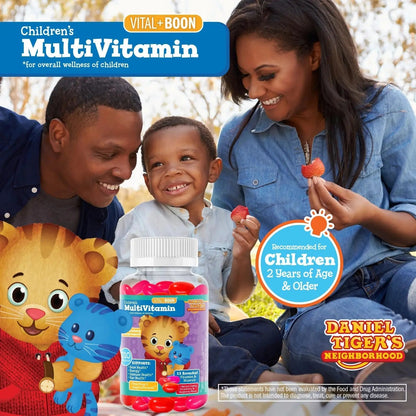 Daniel Tiger - Kids Multivitamin Jellybeans (210 Jellybean Bottle) Toddler 2+ & Kids Vitamins - 13 Essential Vitamins & Minerals to Support Bone Health Vital+Boon