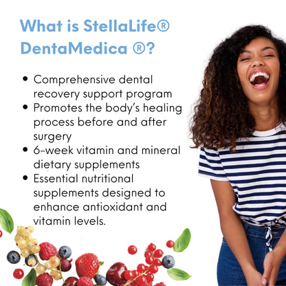StellaLife DentaMedica Vegan Daily Multivitamin Nutritional Support for Faster Dental Surgery Recovery, VIT D3 K2 C B Zinc CoQ10 Magnesium, Healthy Bones & Gums, Non-GMO, GMP USA, 168 Capsules StellaLifeBuy Supplements Australia