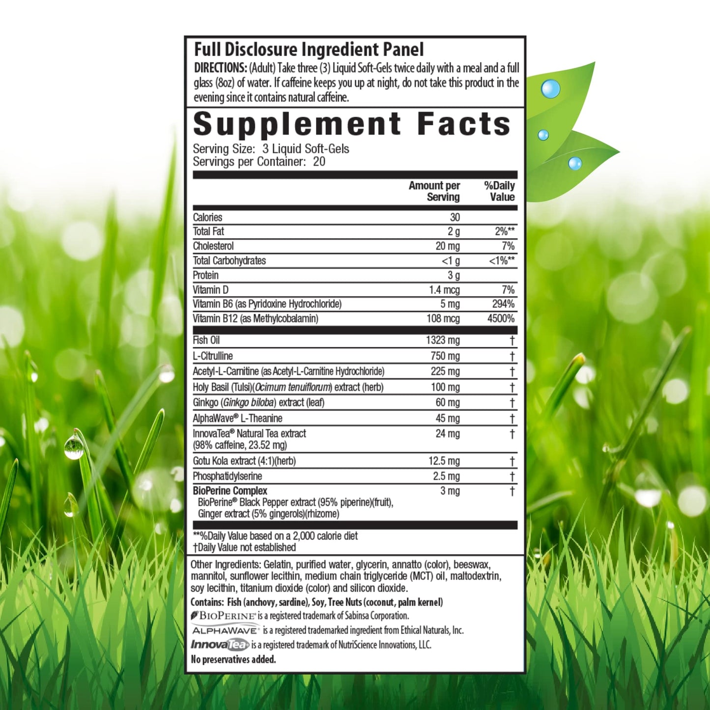 Irwin Naturals Brain Awake Max3 + Nitric Oxide Booster 60 Count Irwin NaturalsBuy Supplements Australia