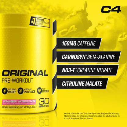 Cellucor C4 Original Pre Workout Powder Strawberry Watermelon Ice Sugar Free Preworkou CellucorBuy Supplements Australia
