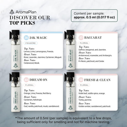 Aromaplan Sample Set, Top Picks Set Collection Exclusively for Smelling, NOT Machine USE AROMAPLANBuy Supplements Australia