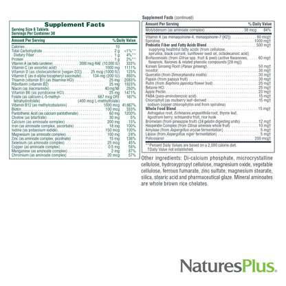 NaturesPlus Ultra Source of Life with Lutein - 180 Tablets - Multivitamin Supplement with Whole Foods - Supports Natural Energy & Overall Well-Being - Gluten Free, Vegetarian - 60 Servings NaturesPlusBuy Supplements Australia