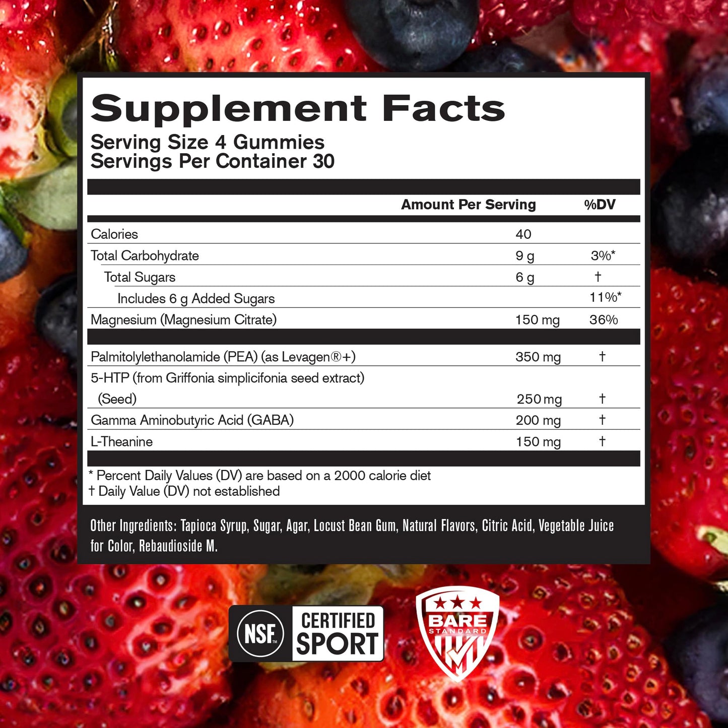 BARE PERFORMANCE NUTRITION, BPN Peak Sleep Gummy, Sleep Aid & Recovery Support Supplement, 30 Servings, Berry BARE PERFORMANCE NUTRITIONBuy Supplements Australia