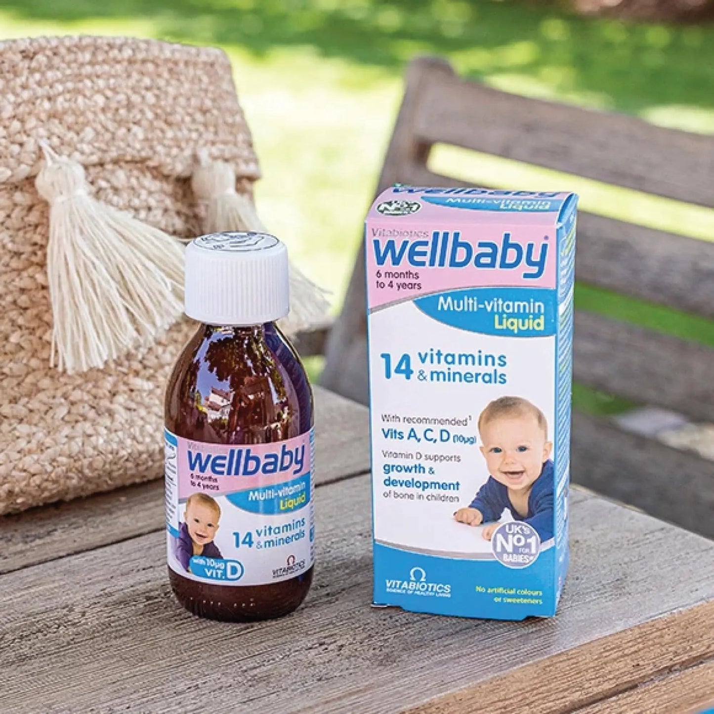 Vitabiotics Wellbaby Multi-Vitamin Liquid - Immune System Multivitamin for Infants and Babies Ages 6 Months to 4 Years - 150mL WELLBABY