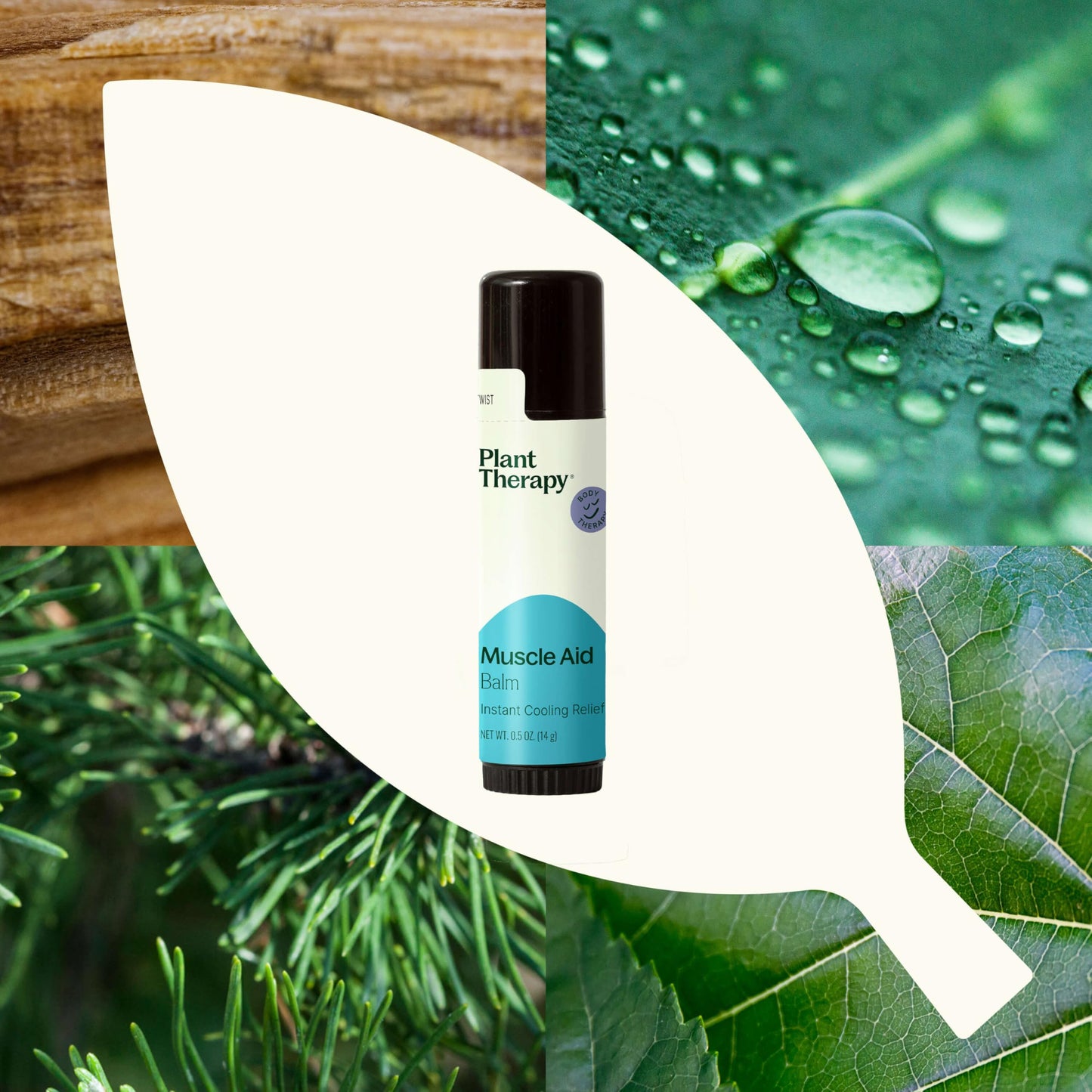 Plant Therapy Muscle Aid Balm .5 oz Soft & Creamy Balm, Cooling Relief, Natural Ingredients Plant TherapyBuy Supplements Australia