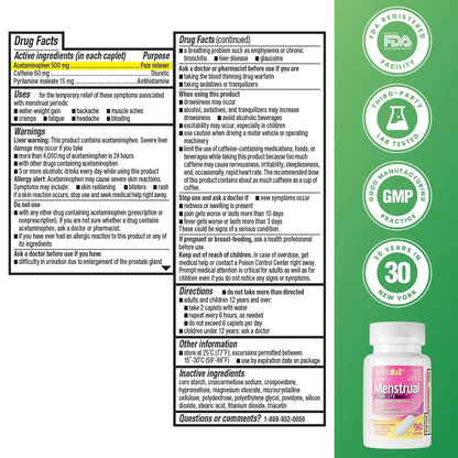 HealthA2Z® Menstrual Complete Pain Relief Tablets | Relieves Cramps, Bloating, Fatigue, Backache & Headache (90 Counts) HealthA2ZBuy Supplements Australia
