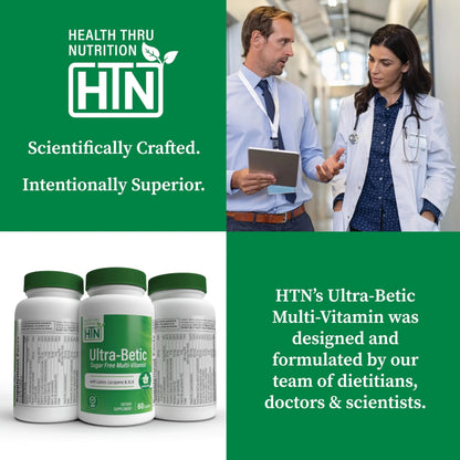 Health Thru Nutrition Ultra-Betic Multivitamin 60 Count | Supports Nerve, Vision, Energy | with ALA, Lycopene | Health Thru NutritionBuy Supplements Australia