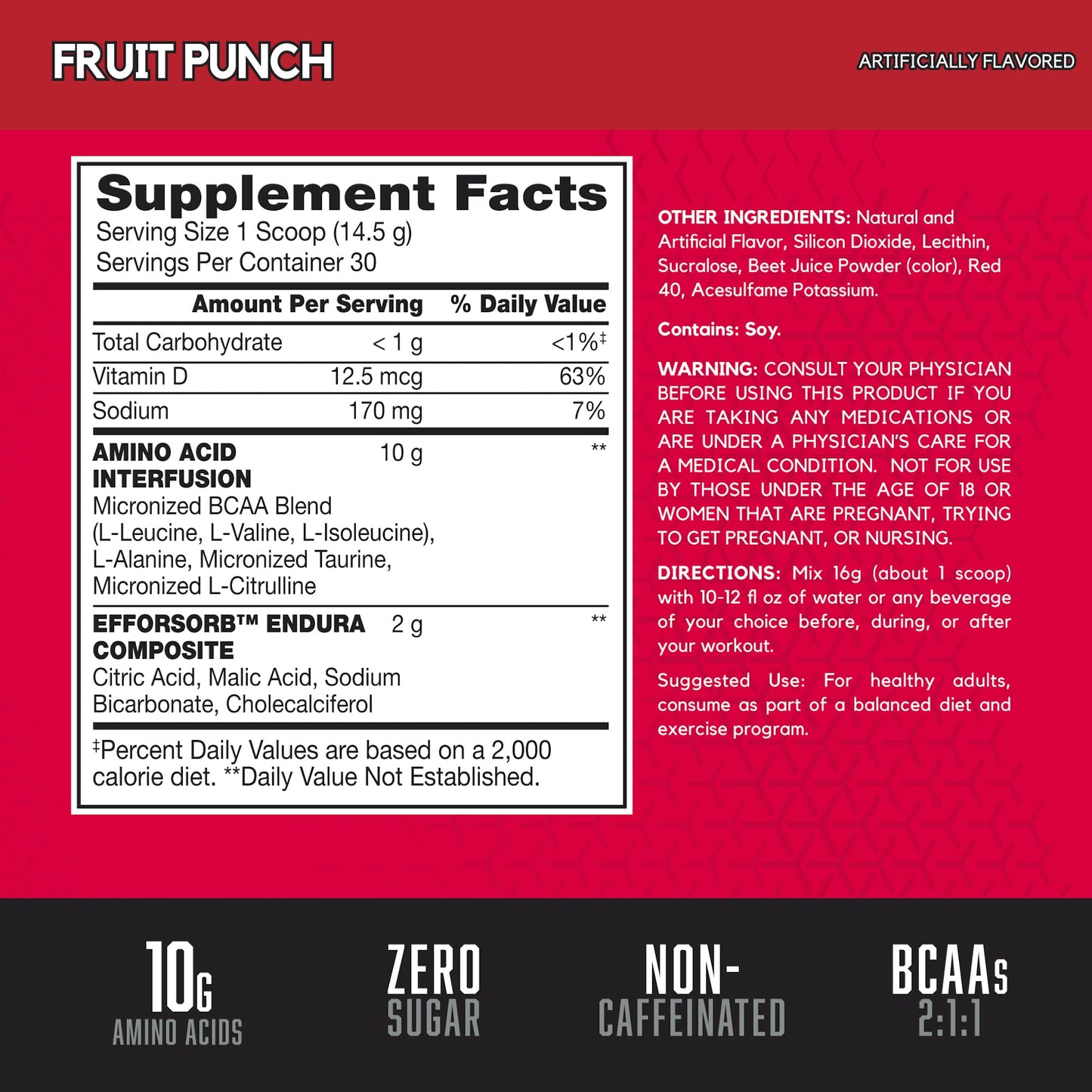BSN Amino X Muscle Recovery & Endurance Powder with BCAAs, Intra Workout Support, 10 Grams of Amino Acids, Keto Friendly, Caffeine Free, Flavor: Fruit Punch, 30 servings (Packaging May Vary) BSNBuy Supplements Australia