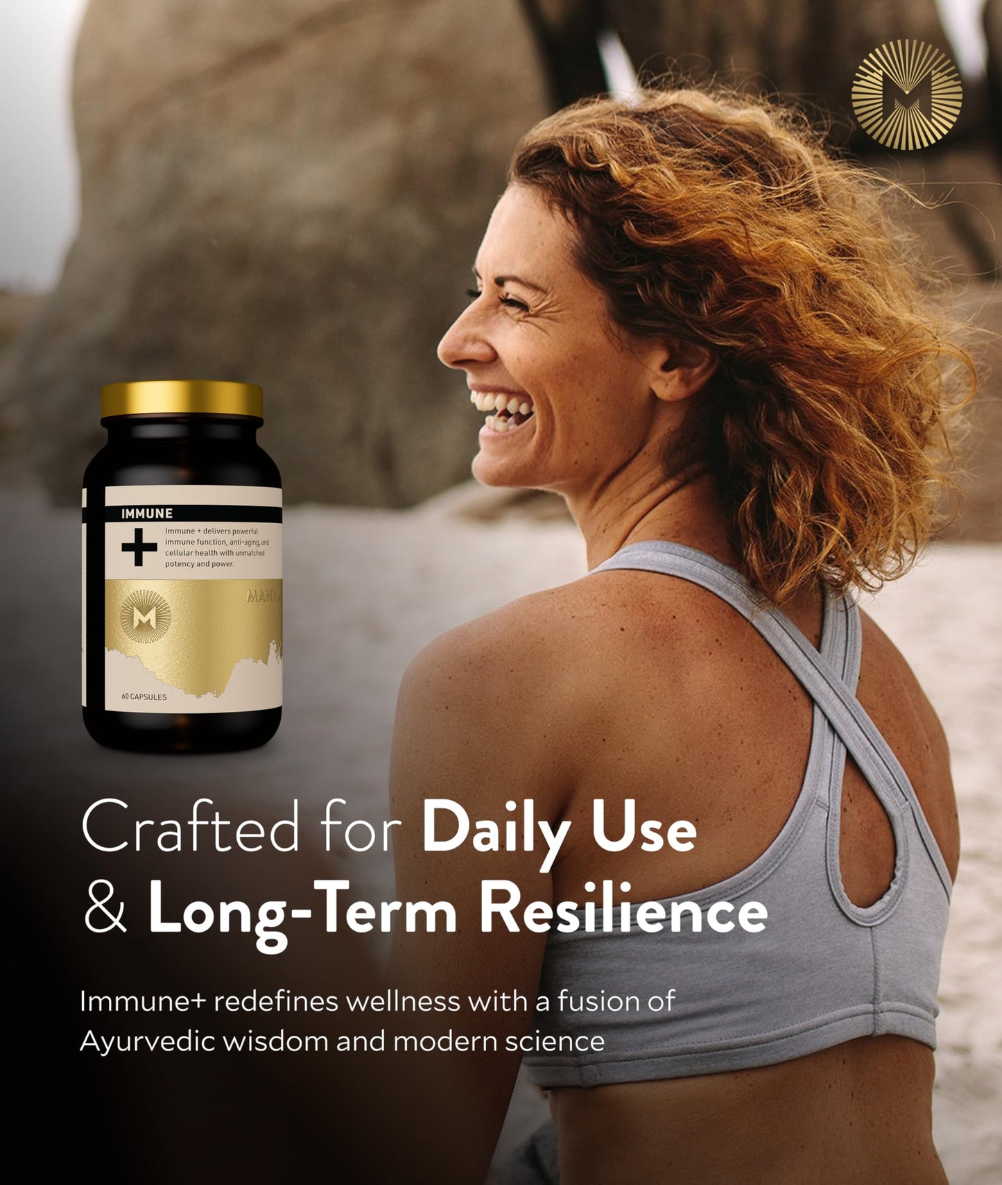 Manna Immune+ Capsules | 500mg Amla Extract & 500mg Rosehip Extract | Vitamin C Supplement for Immune Boost, Antioxidants, Heart Health, Digestion & Immune System Support | For Daily Use | 60 Count M MannaBuy Supplements Australia